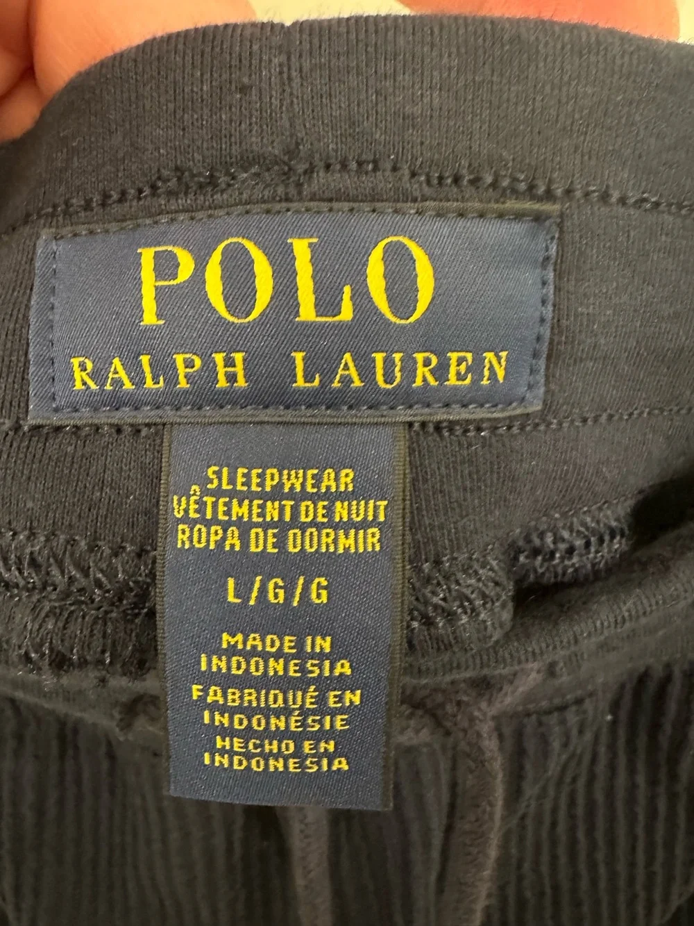 Polo Ralph Lauren PKSPTR Seersucker Pajama Pant Navy Blue Size Large Joggers NEW